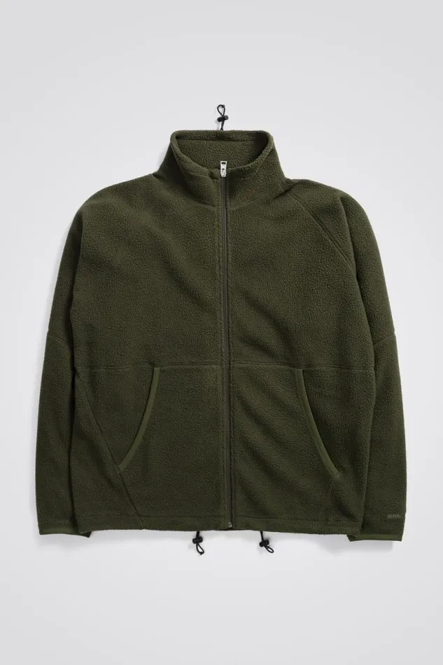 Men Tycho Fleece Full Zip Jacket Ivy Green Norse Projects Outerwear