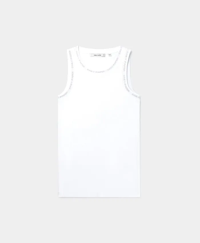 Men White Erib Tank Top Mens Daily Paper TShirts