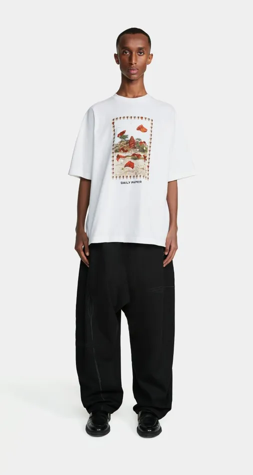 Men White Oversized Rashad TShirt Daily Paper TShirts Men White Oversized Rashad TShirt Daily Paper TShirts