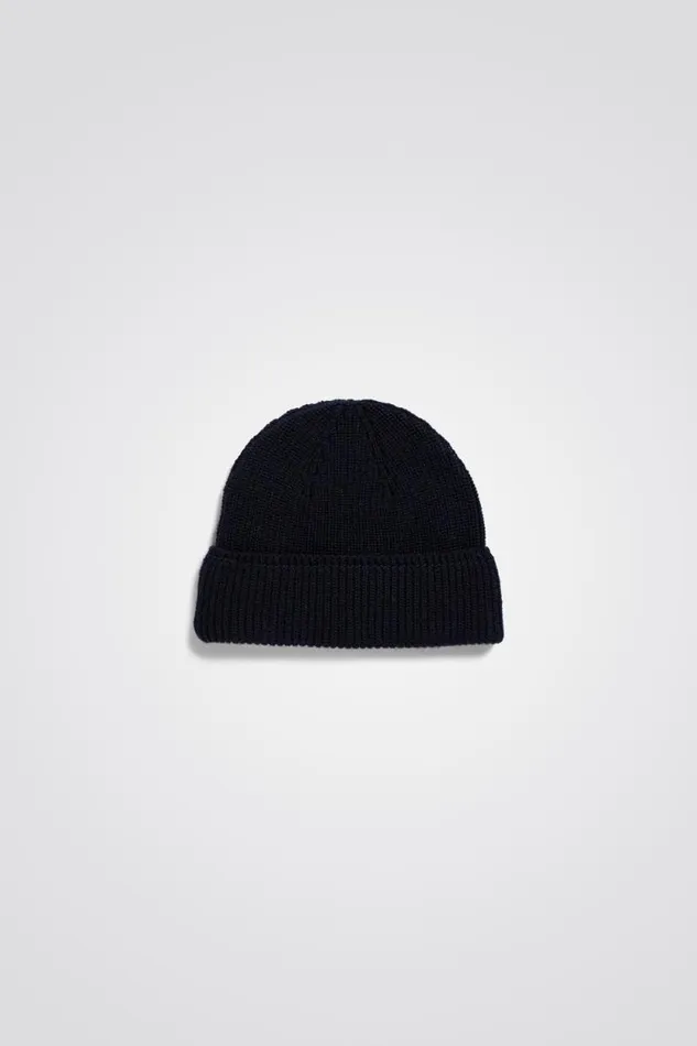Men Wool Cotton Rib Beanie Dark Navy Norse Projects Beanies