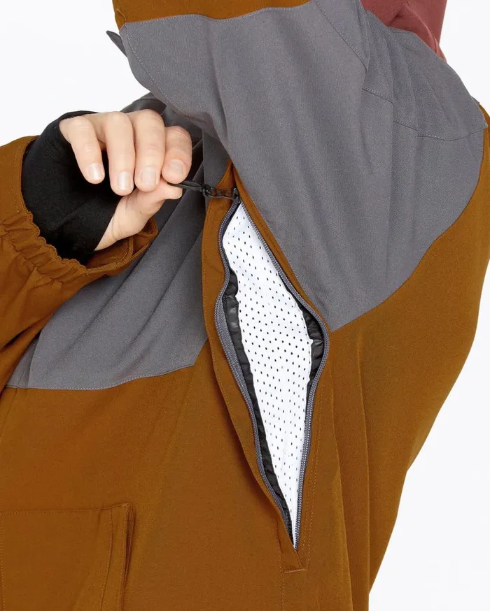 Mens Brighton Full Zip Jacket 8211 Caramel Mens Volcom Jackets
