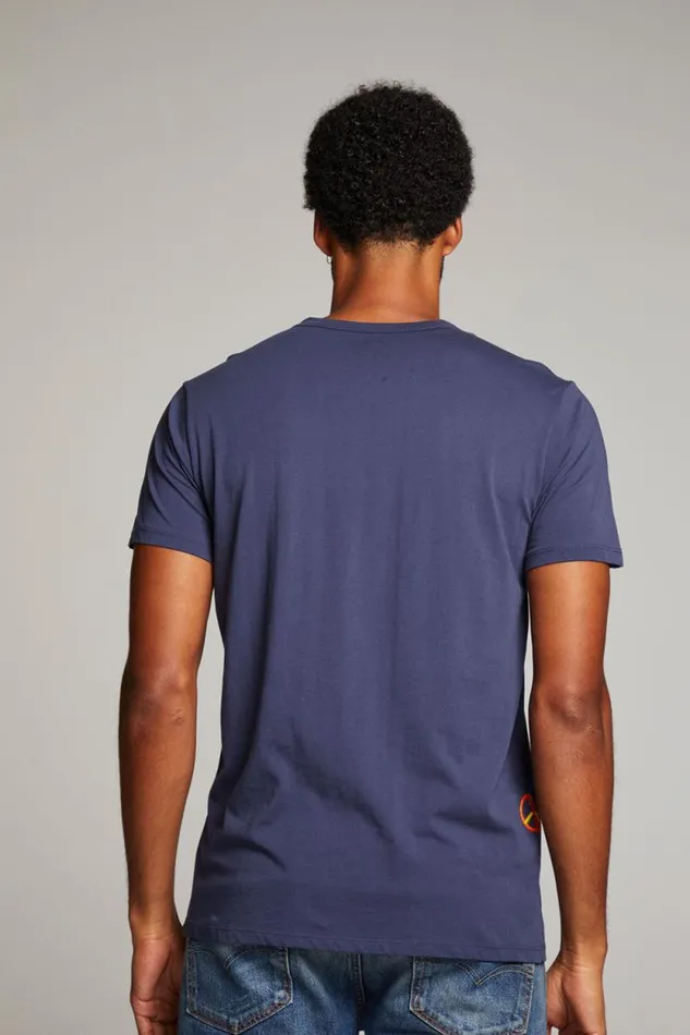 Mens Chaser Brand Tops Peace Script Mens Tee