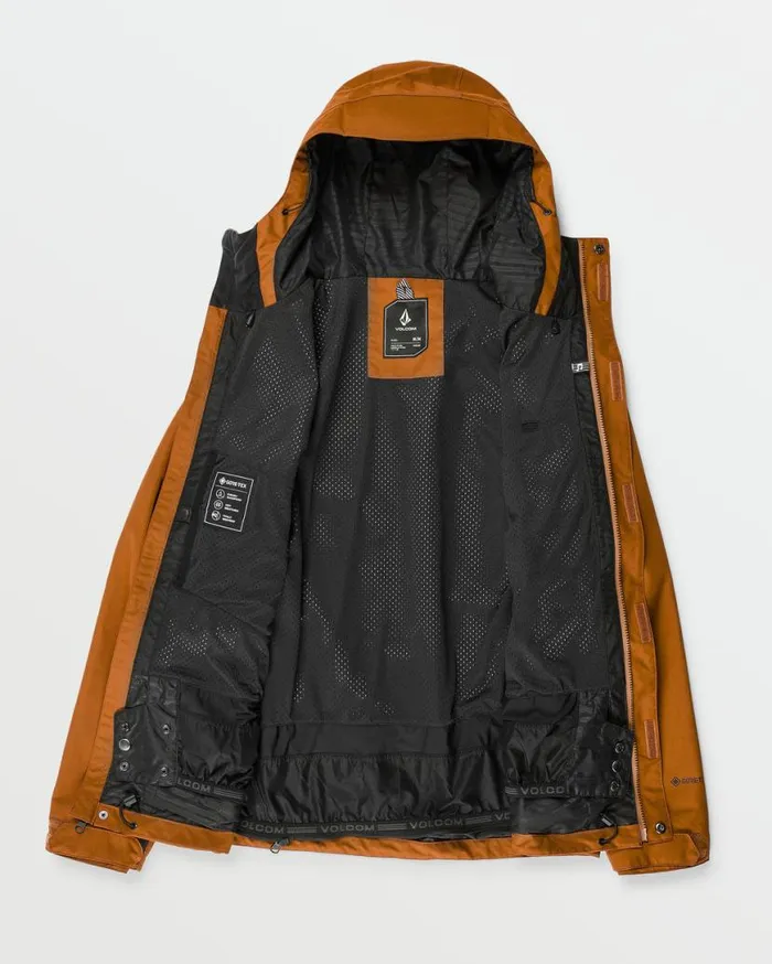 Mens Dua GoreTex Jacket 8211 Caramel Mens Volcom Jackets
