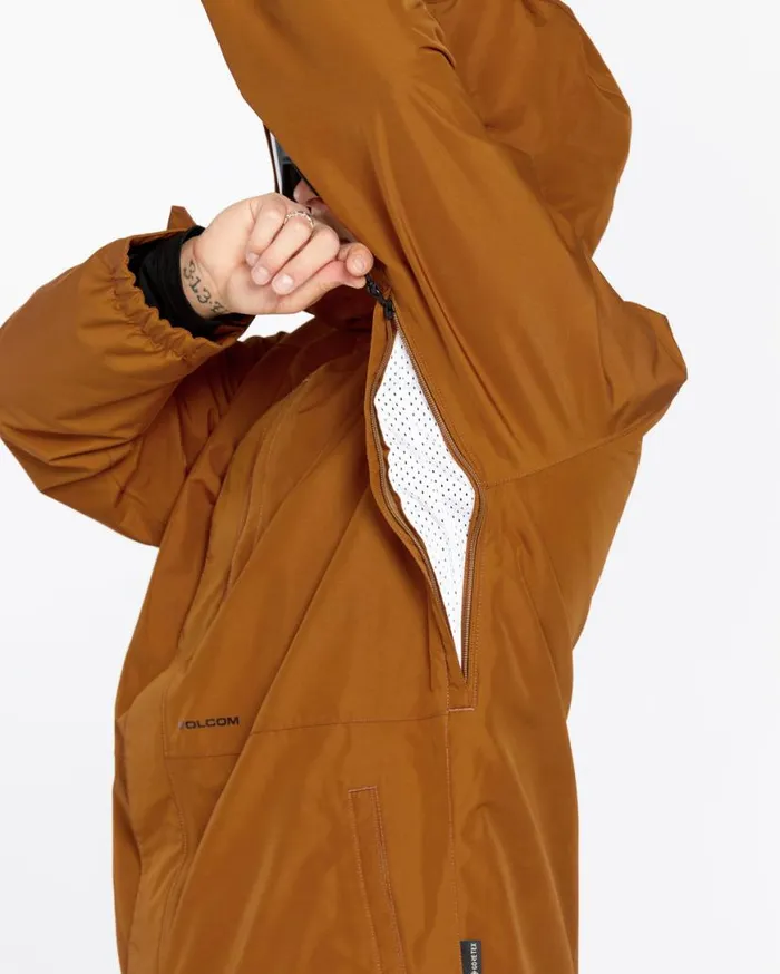 Mens Dua Insulated Gore Jacket 8211 Caramel Mens Volcom Jackets
