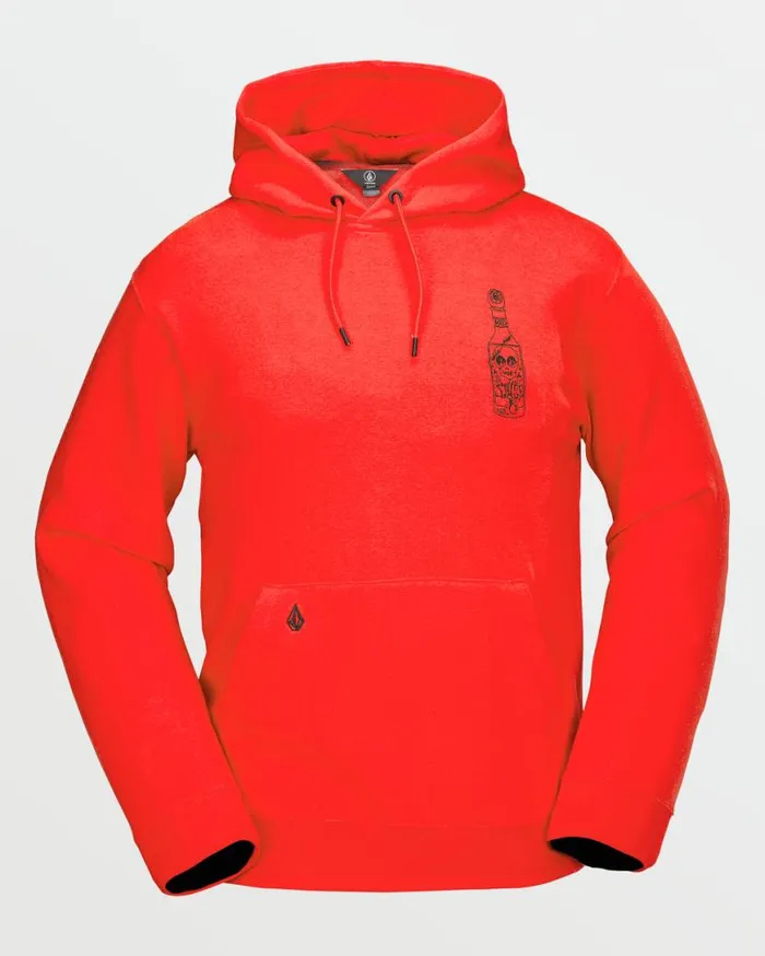 Mens Essential Hoodie 8211 Crimson Mens Volcom Layering