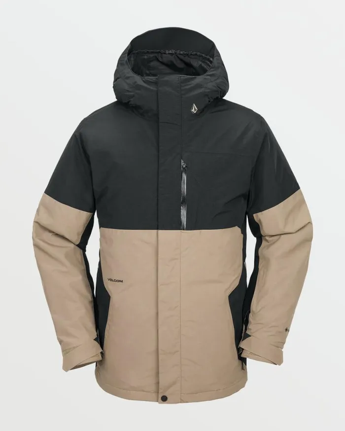 Mens L Insulated GoreTex Jacket 8211 Chestnut Brown Mens Volcom Jackets