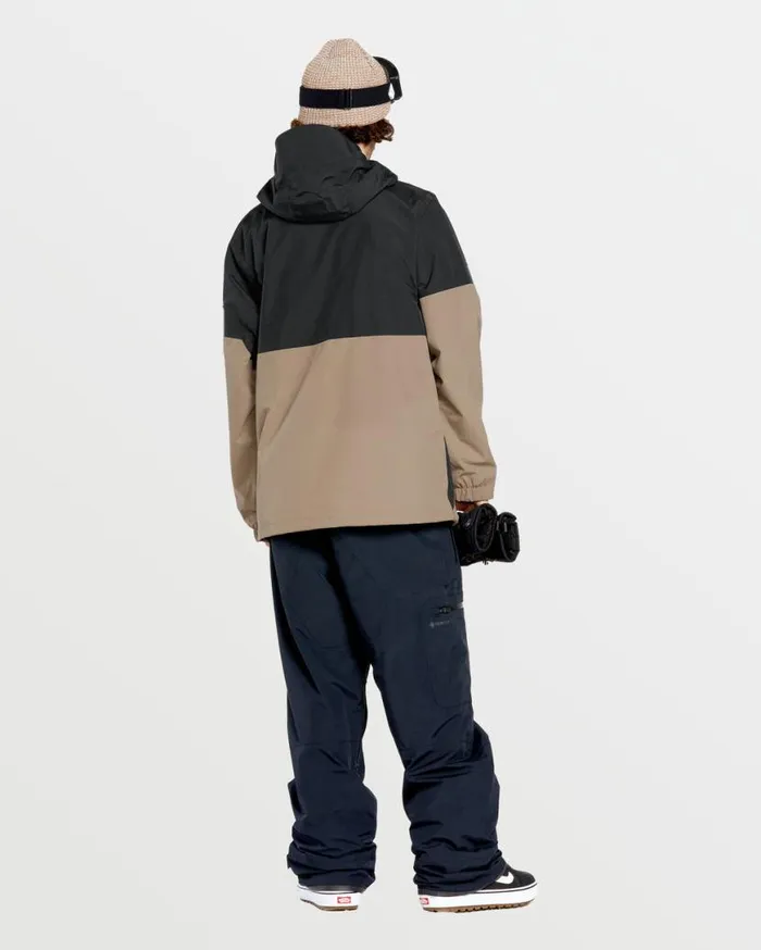 Mens L Insulated GoreTex Jacket 8211 Chestnut Brown Mens Volcom Jackets