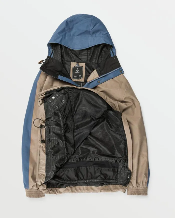 Mens Longo 20K Pullover 8211 Chestnut Brown Mens Volcom Jackets