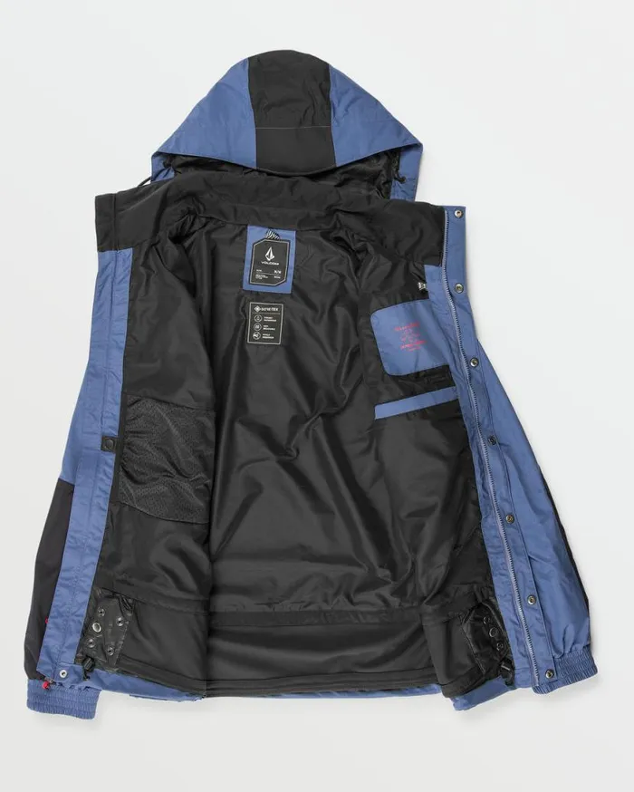 Mens Longo GoreTex Jacket 8211 Indigo Mens Volcom Jackets