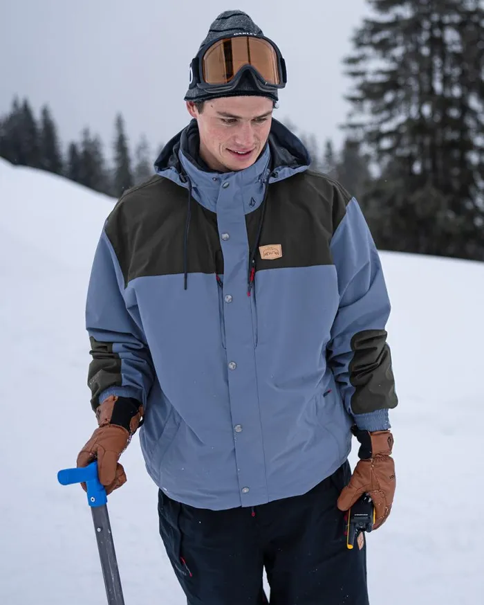 Mens Longo GoreTex Jacket 8211 Indigo Mens Volcom Jackets