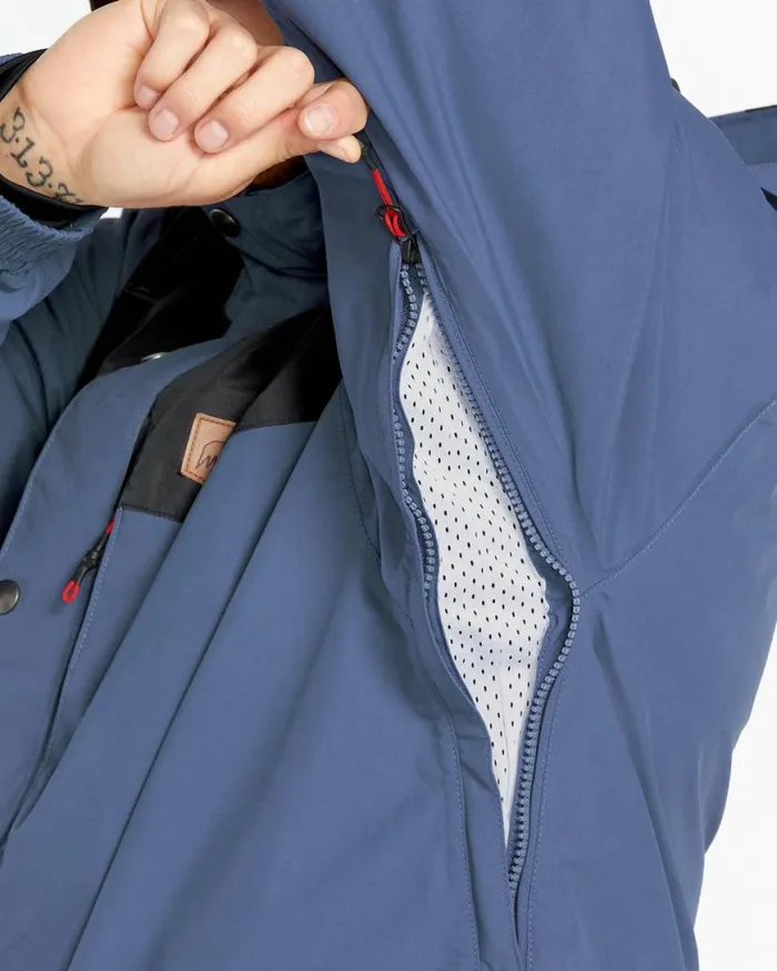 Mens Longo GoreTex Jacket 8211 Indigo Mens Volcom Jackets
