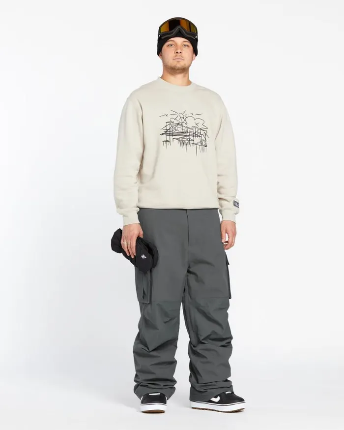 Mens Nwrk Baggy Pants 8211 Charcoal Mens Volcom Pants