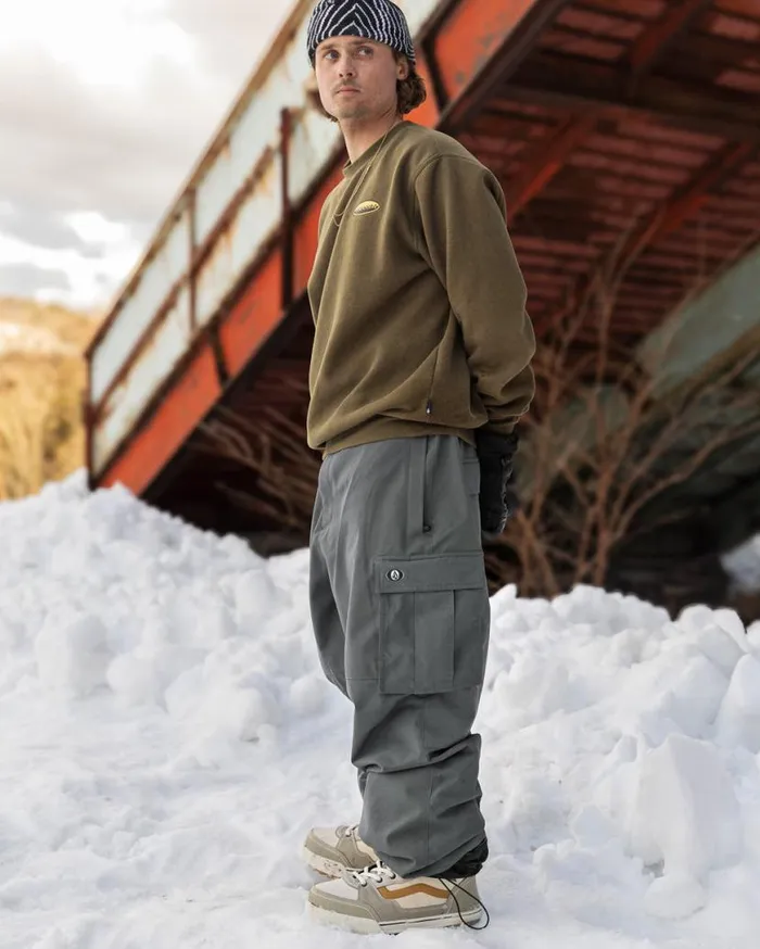 Mens Nwrk Baggy Pants 8211 Charcoal Mens Volcom Pants