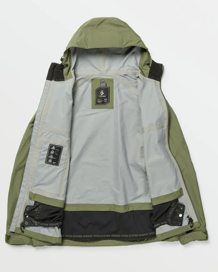 Mens Side Hit Shell Jacket 8211 Ivy Mens Volcom Jackets