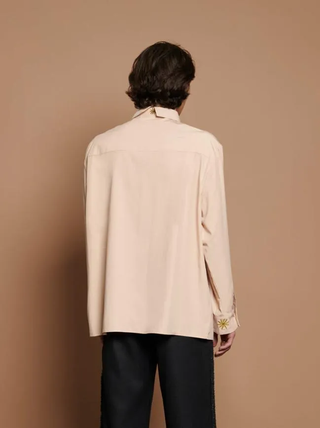 Menswear Reuben Embroidered Shirt Nude Sister Jane Menswear Reuben Embroidered Shirt Nude Sister Jane
