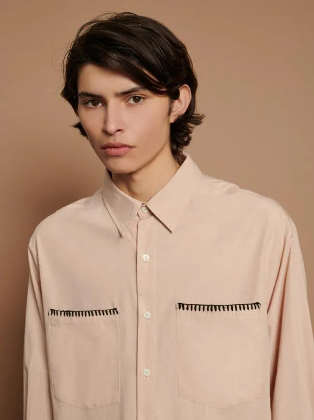 Menswear Reuben Embroidered Shirt Nude Sister Jane Menswear Reuben Embroidered Shirt Nude Sister Jane