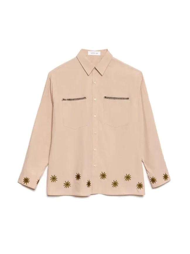 Menswear Reuben Embroidered Shirt Nude Sister Jane Menswear Reuben Embroidered Shirt Nude Sister Jane