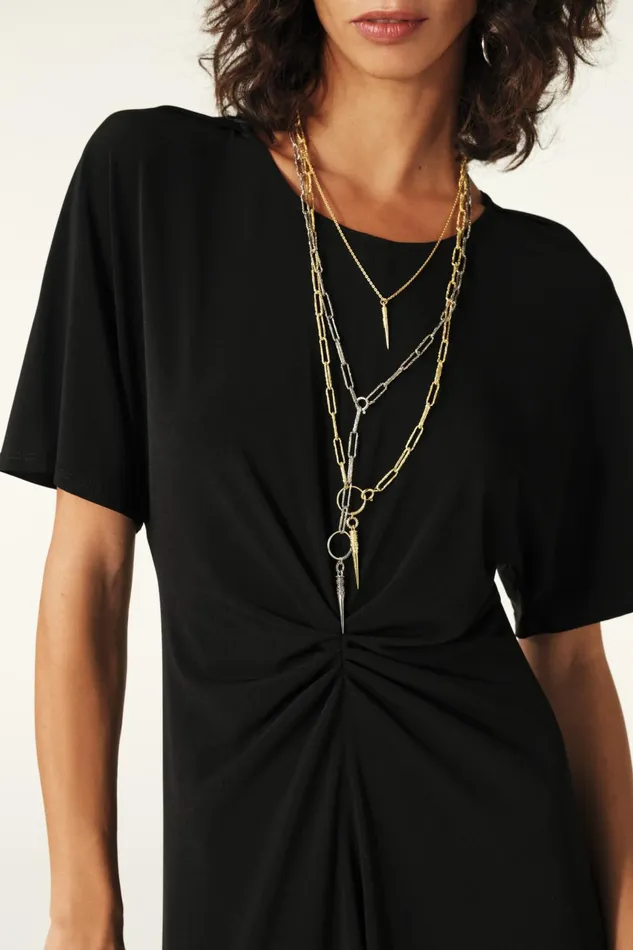 MidLength Dress Jolya Black Women Baandsh Dresses