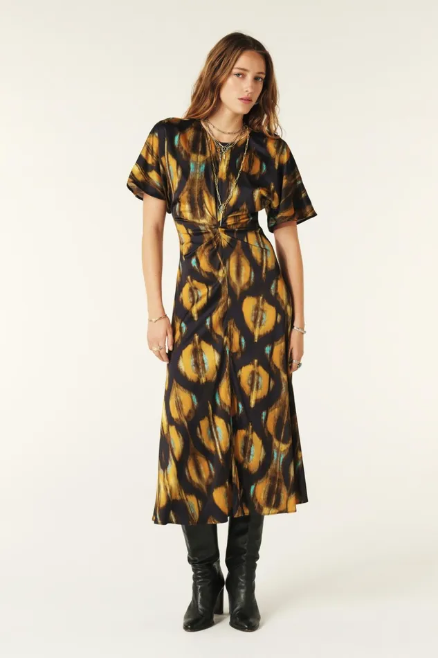 MidLength Dress Soleil Blue Women Baandsh Dresses