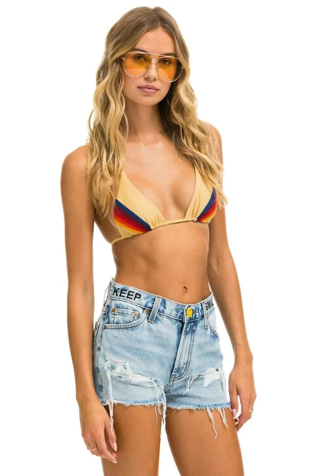 Mid Rise Rocker Cowgirl Cutoff Keep Smiling Jean Shorts 8211 Super Light WomenMen Aviator Nation Denim