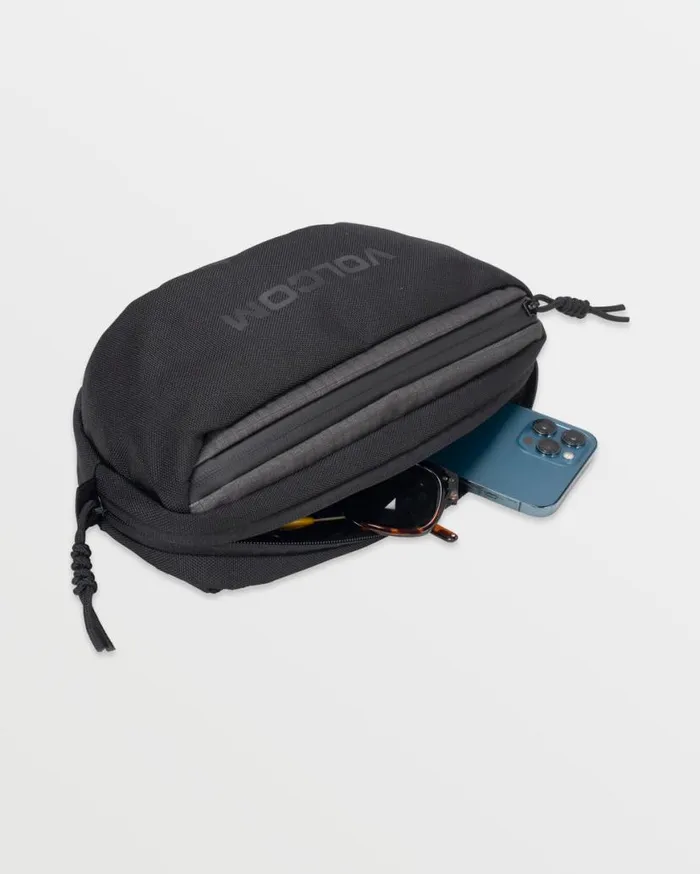 Mini Dos Pack Waist Bag 8211 Black Mens Volcom Bags and Backpacks