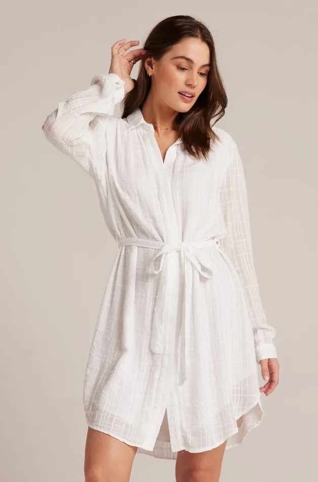 Mini Dresses Women Bella Dahl Belted Hidden Placket Dress 8211 White Mini Dresses Women Bella Dahl Belted Hidden Placket Dress 8211 White