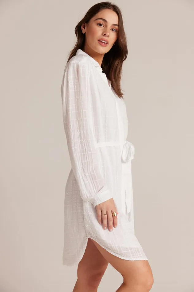Mini Dresses Women Bella Dahl Belted Hidden Placket Dress 8211 White Mini Dresses Women Bella Dahl Belted Hidden Placket Dress 8211 White