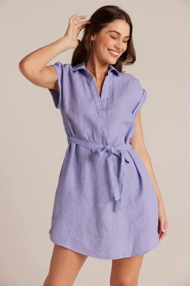 Mini Dresses Women Bella Dahl Belted Linen Shirt Dress 8211 Purple Iris Mini Dresses Women Bella Dahl Belted Linen Shirt Dress 8211 Purple Iris