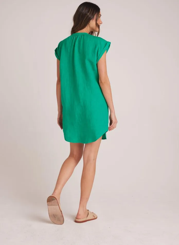 Mini Dresses Women Bella Dahl Cap Sleeve Henley Dress 8211 Tropical Green Mini Dresses Women Bella Dahl Cap Sleeve Henley Dress 8211 Tropical Green