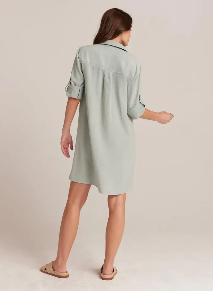 Mini Dresses Women Bella Dahl Long Sleeve ALine Shirt Dress 8211 Oasis Green Mini Dresses Women Bella Dahl Long Sleeve ALine Shirt Dress 8211 Oasis Green