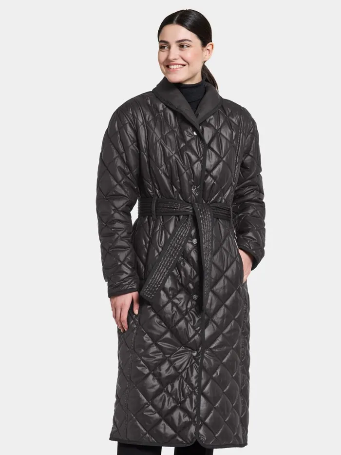 Mirjam Coat Long Black Women Didriksons Trenchcoats
