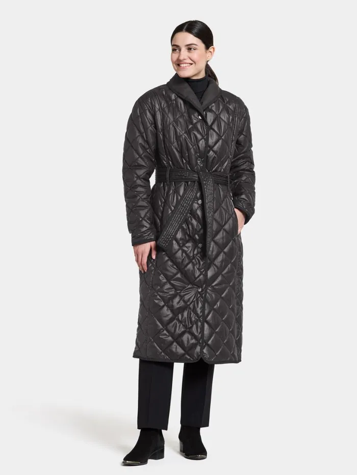Mirjam Coat Long Black Women Didriksons Trenchcoats
