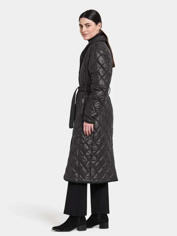 Mirjam Coat Long Black Women Didriksons Trenchcoats