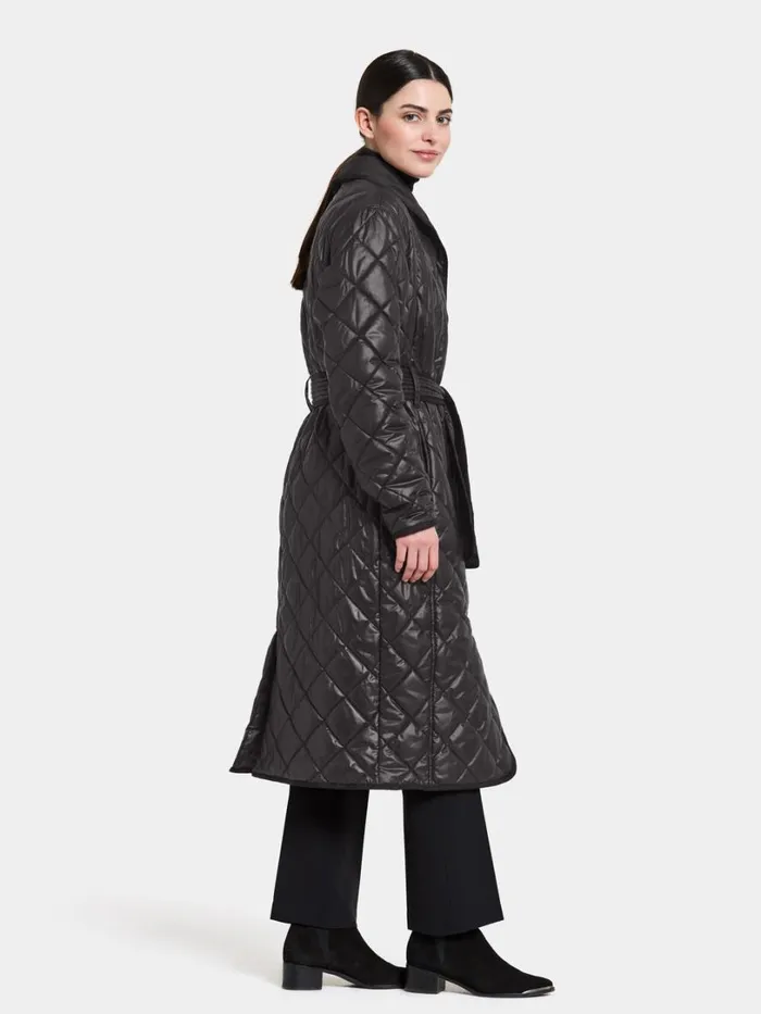 Mirjam Coat Long Black Women Didriksons Trenchcoats