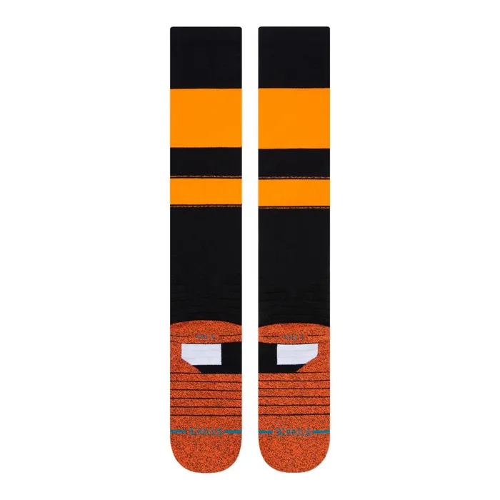 Mlb Diamond Pro Stripes Otc Socks Orangeblack MenWomen Stance Over The Calf