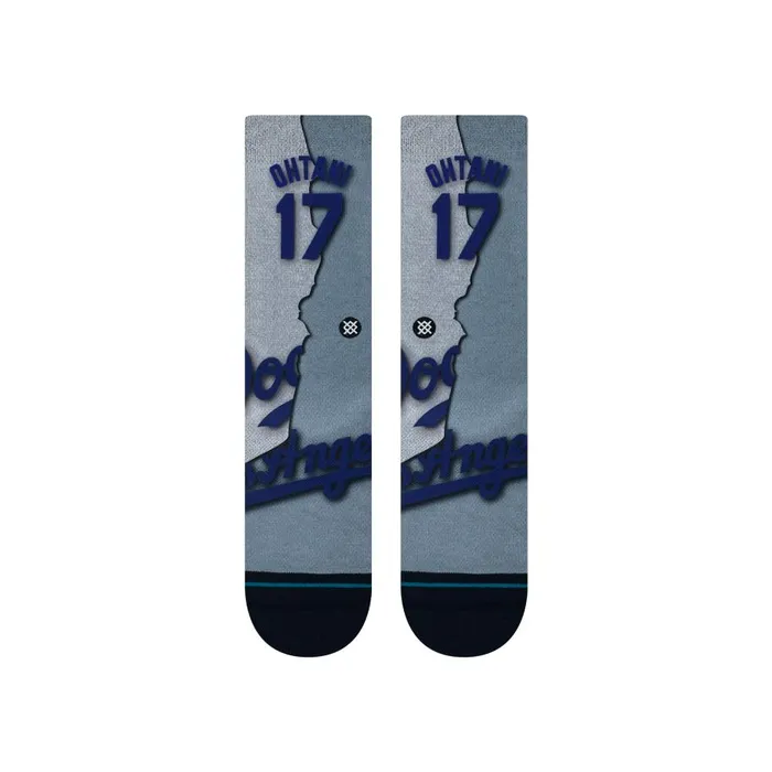 Mlb X Stance 2024 Players Poly Crew Socks Split Jersey Ohtani 8211 White MenWomen Stance Crew
