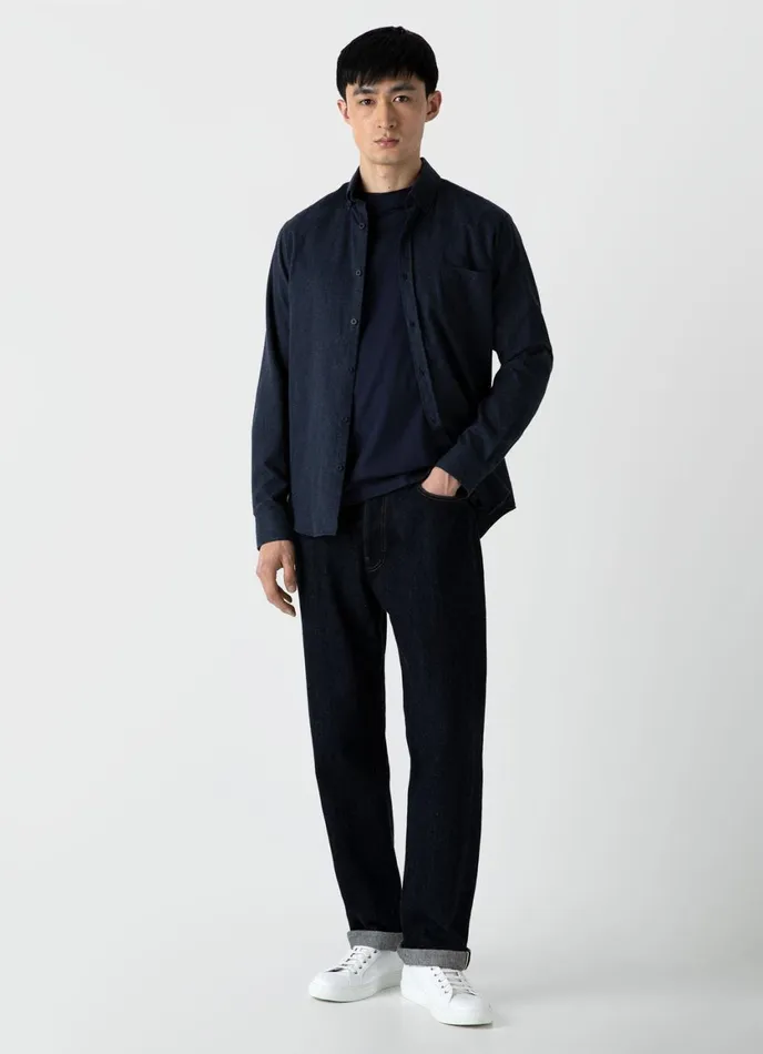 Mock Neck Tshirt Navy Men SUNSPEL Tshirts