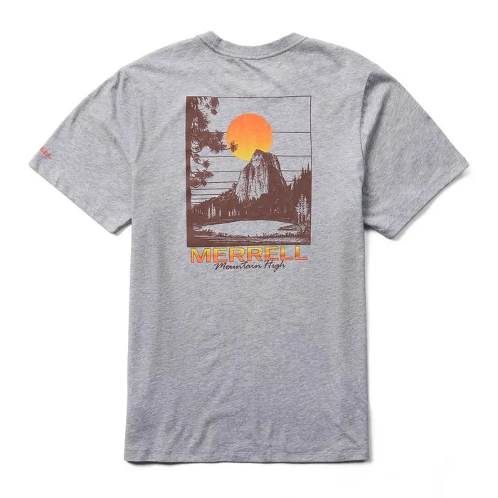 Mono Mountain Tee Grey Heather Men Merrell Tops Mono Mountain Tee Grey Heather Men Merrell Tops