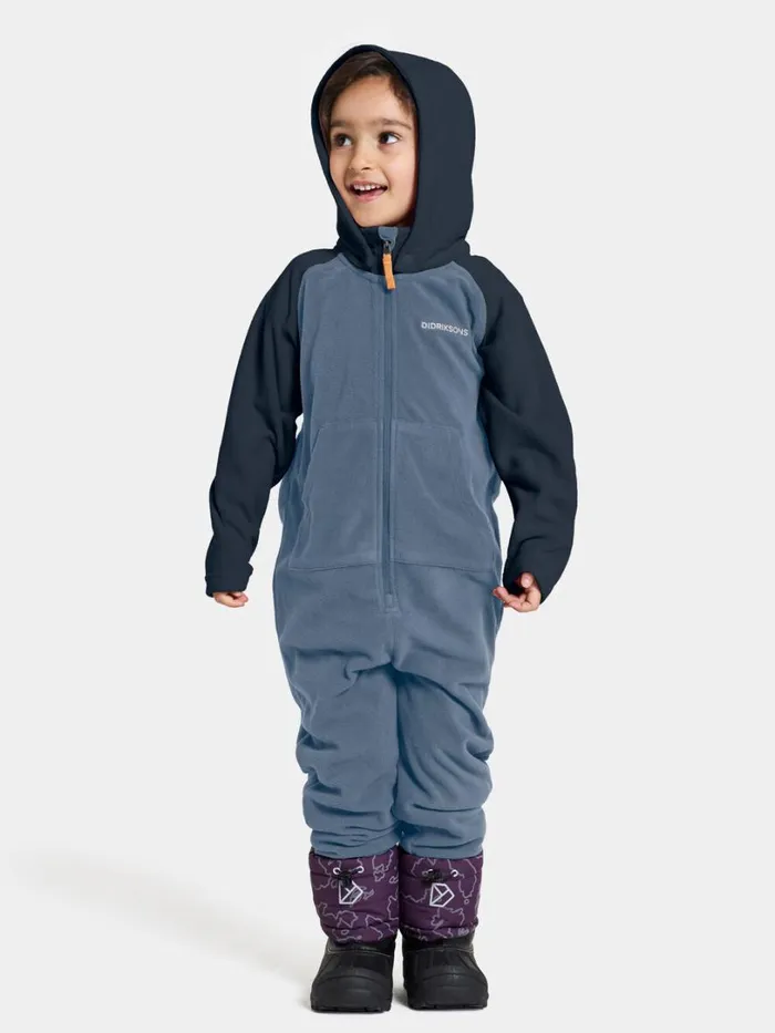 Monte Kids039 Coverall True Blue Kids Didriksons Fleece Coveralls