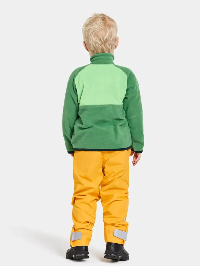 Monte Kids039 Half Button Palm Green Kids Didriksons Fleece and Midlayers