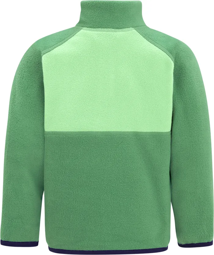 Monte Kids039 Half Button Palm Green Kids Didriksons Fleece and Midlayers