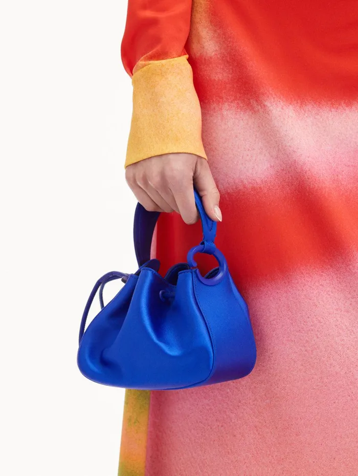 Nano O Handle Bag Lapis Women Oscar De La Renta Handbags