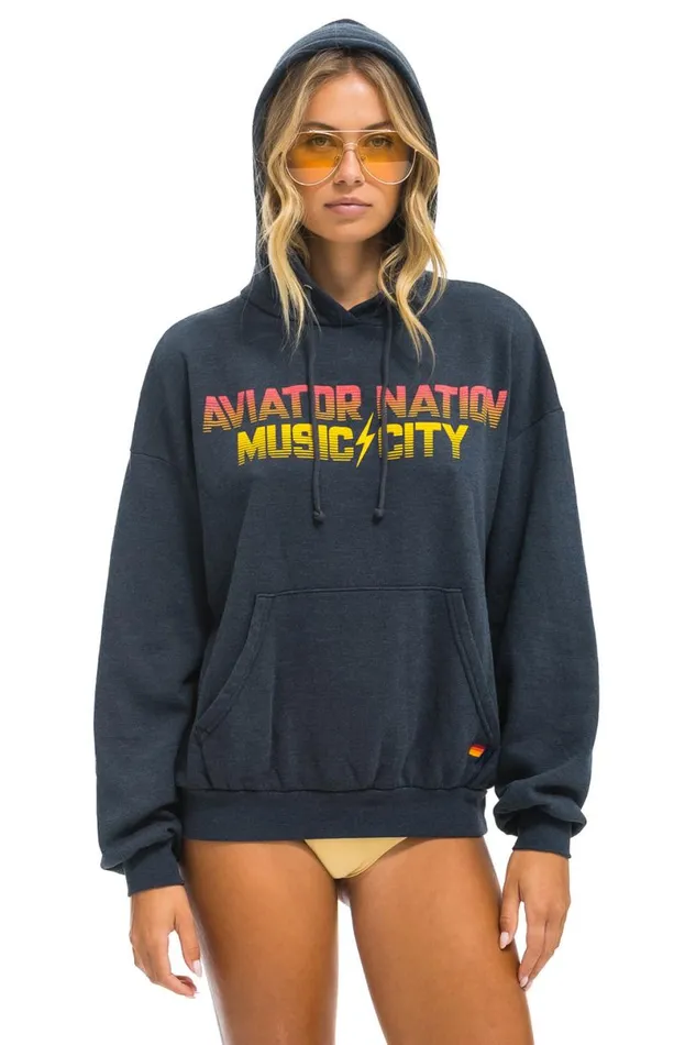 Nashville Music City Pullover Hoodie Relaxed 8211 Charcoal WomenMen Aviator Nation Hoodies Nashville Music City Pullover Hoodie Relaxed 8211 Charcoal WomenMen Aviator Nation Hoodies
