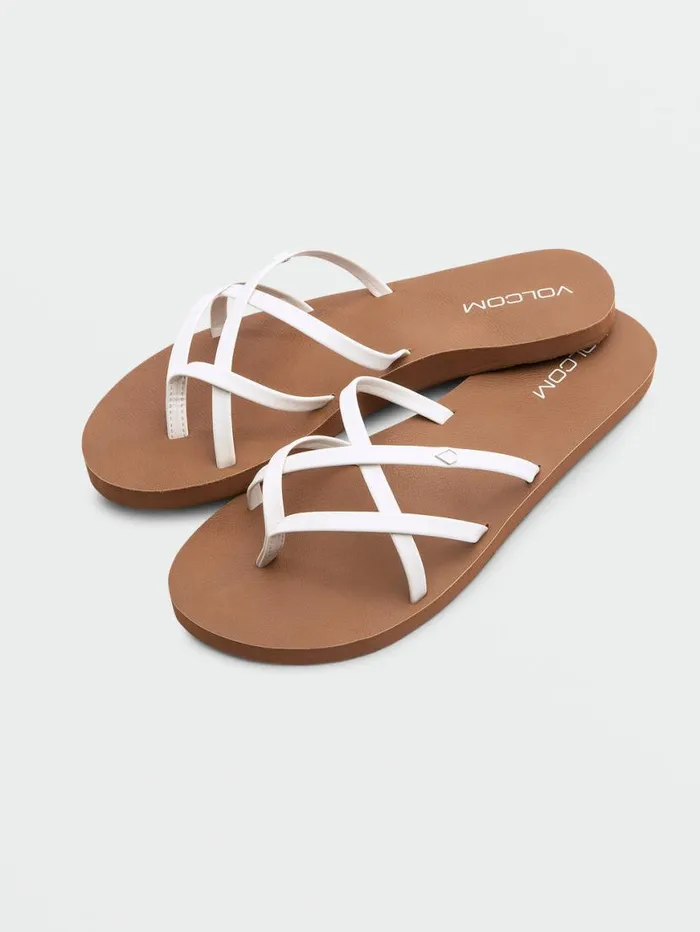New School II Sandals 8211 White Womens Volcom Sandals