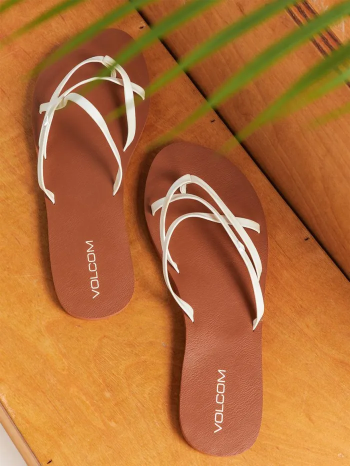 New School II Sandals 8211 White Womens Volcom Sandals