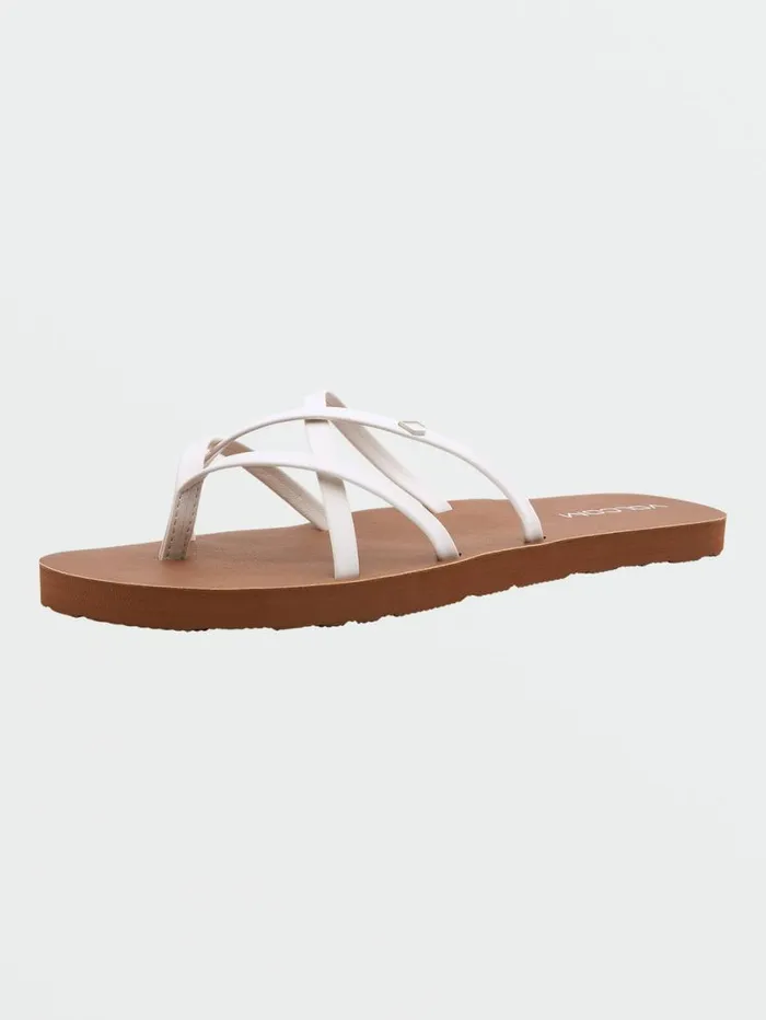 New School II Sandals 8211 White Womens Volcom Sandals