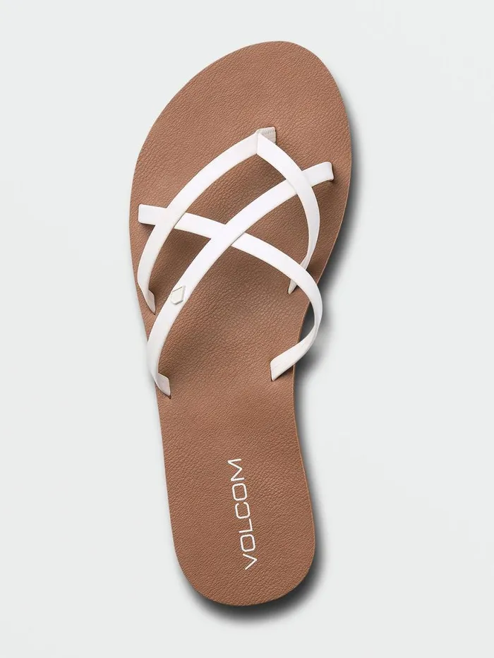 New School II Sandals 8211 White Womens Volcom Sandals