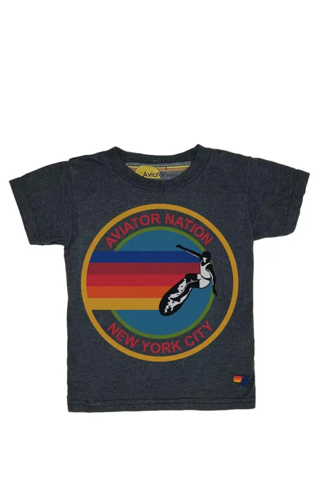 New York City Tee 8211 Charcoal Kids Aviator Nation Tees