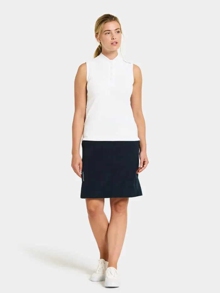 Nikki Sleeveless Polo Snow White Women Didriksons Tshirts