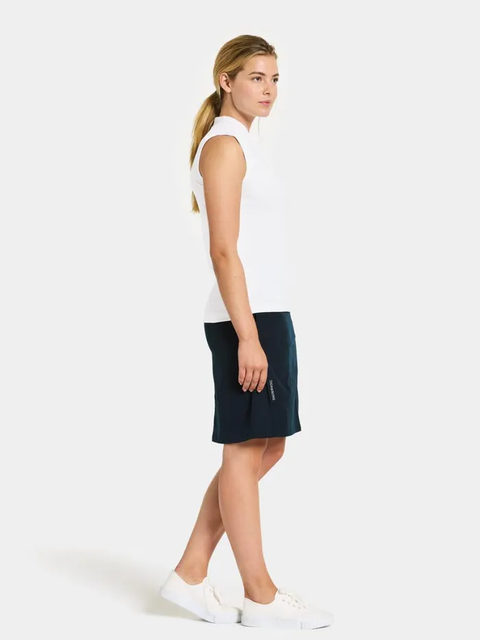 Nikki Sleeveless Polo Snow White Women Didriksons Tshirts